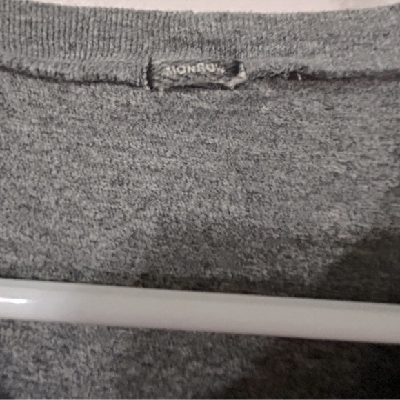 Monrow Crop Tee in Gray Sz M - Picture 2 of 5